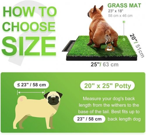 3pc HOMPET Pet Potty Pet Park Deluxe Grass Mat - 25" x 20" (Model: MJ0N) image 2