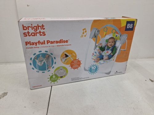 BRIGHT STARTS PLAYFUL portable AUTOMATIC 6-Speed BABY SWING WITH MUSIC & toy bar - MULTICOLOR (MODEL: 13069-MEES / 01185) image 2
