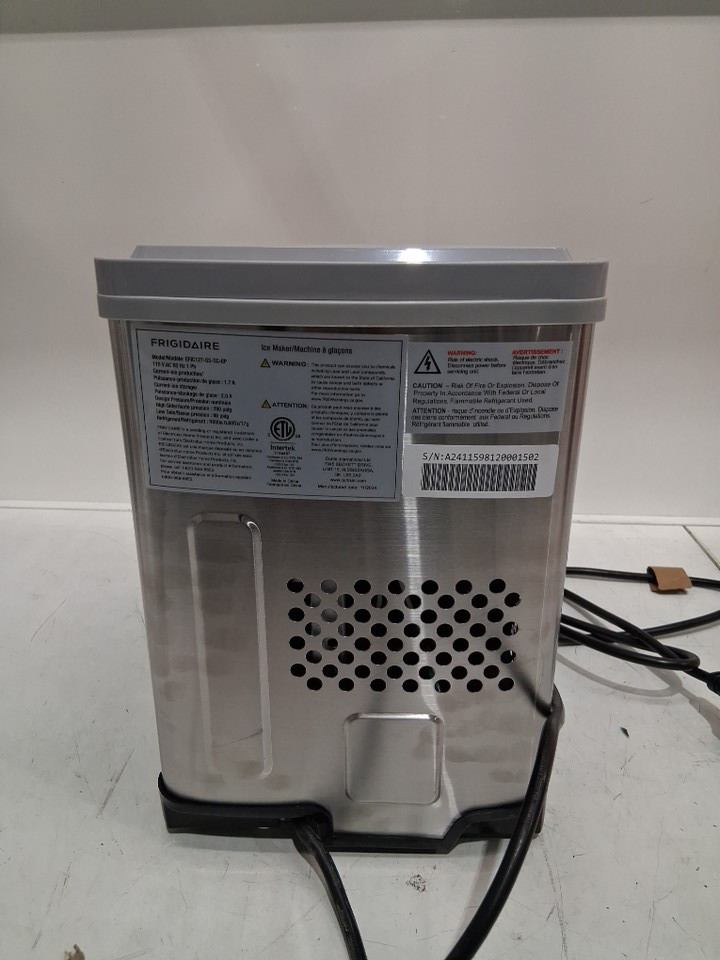 Frigidaire Stainless Steel Countertop Ice Maker with 26 lb/Day bullet ice - Silver (model: EFIC127-SS-SC-EP) image 8