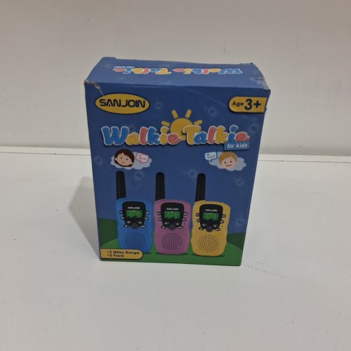 3pk kids sanjoin walkie talkies - 5.5" - blue/pink/yellow (model: t-388) image 2