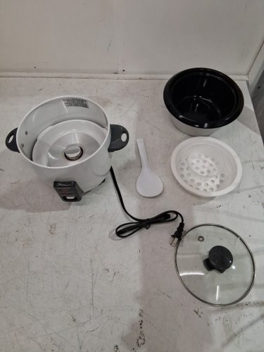 STARFRIT ELECTRIC RICE COOKER - 6 CUP CAPACITY - WHITE (MODEL: 024734) image 3