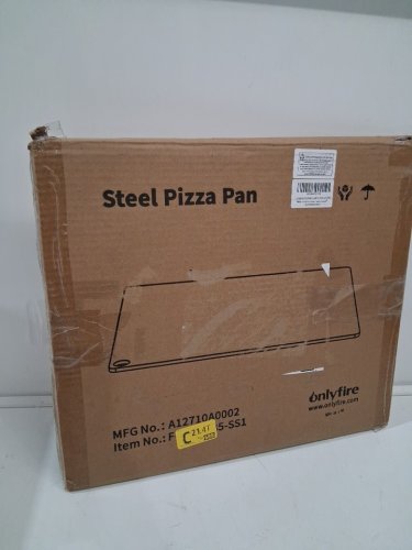 onlyfire carbon steel pizza pan baking sheet - 16"x14" (model: F-FPA5235-SS1) image 2