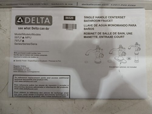 delta faucet cassidy single hole bathroom faucet - 5.5" x 7" - chrome (model: 597lf-MPU) image 4