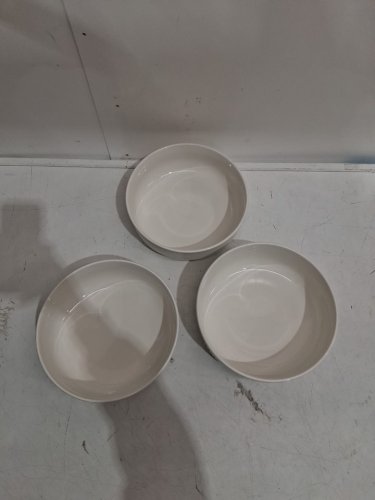 3PC TRUDEAU PORCELAIN SERVING BOWLS - 9.4" - WHITE (MODEL: 1901720) image 4