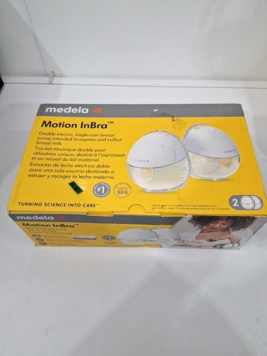 MEDELA MOTION INBRA WEARABLE BREAST PUMP - WHITE/YELLOW - (MODEL: YM-8801) image 2