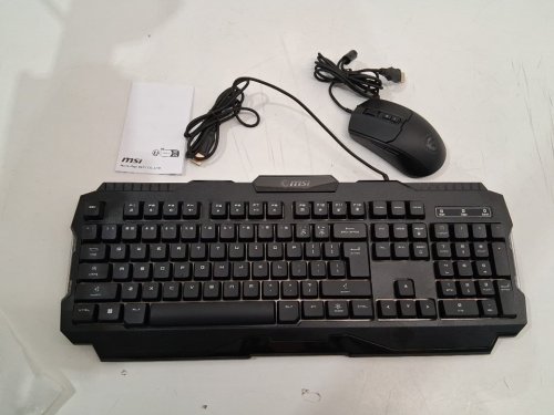 2PC MSI FORGE WIRED RGB GAMING KEYBOARD & MOUSE COMBO - BLACK (MODEL: GK100) image 2