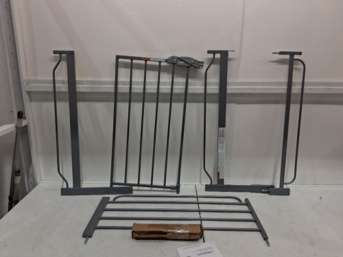REGALO EASY STEP EXTRA WIDE METAL SAFETY GATE - 30" X 29" TO 49" - PLATINUM GREY (MODEL: 1164EPDS) image 3
