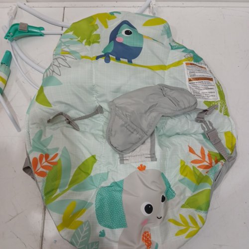BRIGHT STARTS PORTABLE 3-POINT HARNESS VIBRATING BOUNCER WITH TOY-BAR - RAINFOREST VIBES (MODEL: 12227) image 3
