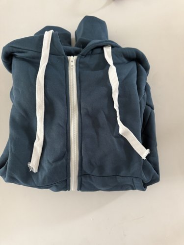 WOMEN'S FULL ZIP HOODIE - SMALL - BLUE image 2