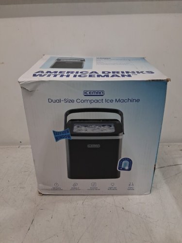 Iceman Dual-Size Ice self cleaning portable counter top ice maker - 22lbs/24hrs - black (model: rj56-bul-12) image 2