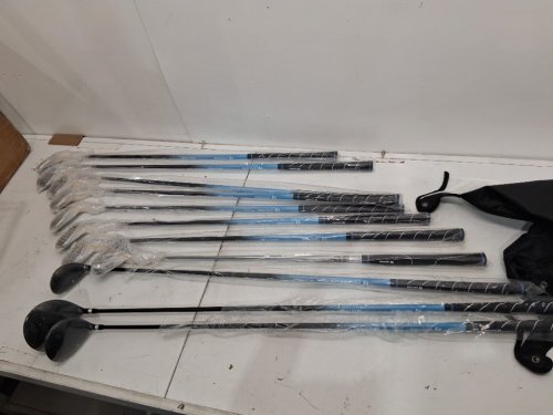ULTIMATE Men's Complete Golf Clubs Set w/Golf Stand Bag - 460CC #1 Driver, #3 Fairway, Hybrid, #5#6#7#8#9#P #S Irons, Putter -WHITE (MODEL: SP3843WH) image 7