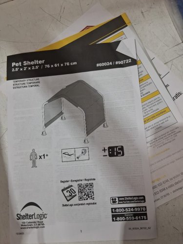 shelter logic outdoor waterproof pet shelter - 2.5ftx2ftx2.5ft - blue/black (model: 60024 ) image 3