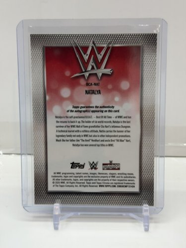 SIGNED NATALYA - TOPPS CHROME WWE CARD (BCA-NAT) image 2