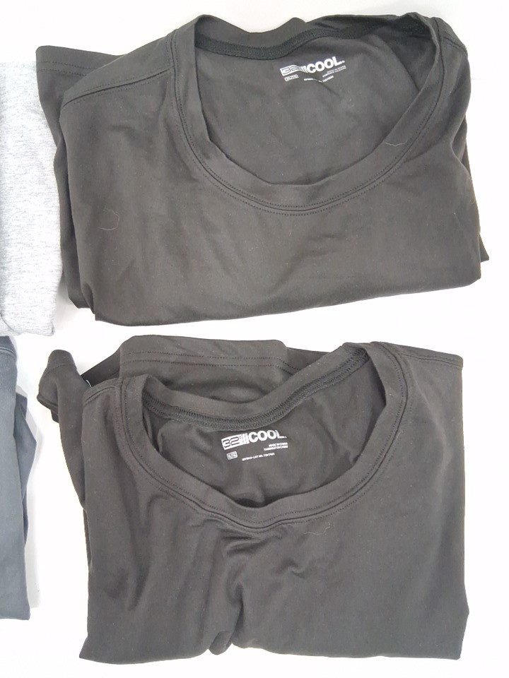 4 assorted men's short sleeve shirts - 32 degrees cool/ joe  boxer - extra large - light grey/dark grey/black image 3