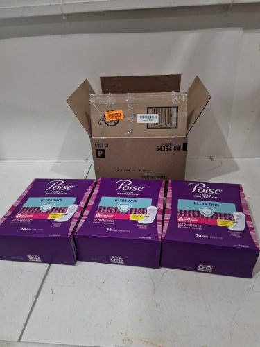 108PK poise Fresh Protection ultra thin incontinence pads & postpartum pads - maximum long - (Level 5 Absorbency) image 2