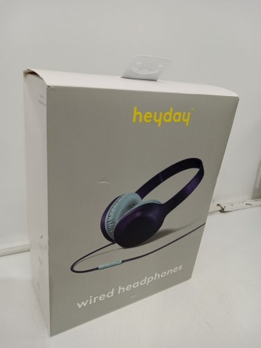 Heyday comfort fit wired on-ear headphones with microphone - 3.5mm jack - Navy / Light Blue (Model: 008 07 1034) image 2