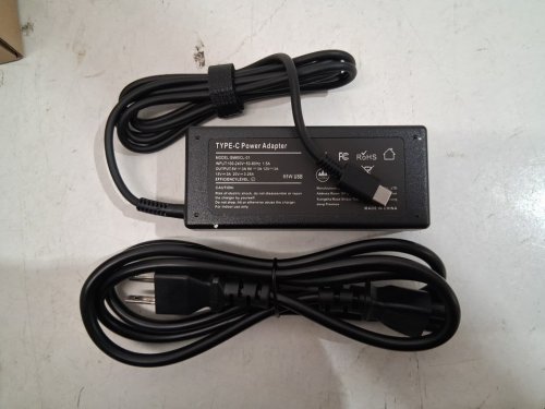 REPLACEMENT FAST CHARGING USB-C POWER ADAPTER FOR CHROMEBOOK LAPTOPS - 65W - BLACK (MODEL: sm65cl-01) image 2