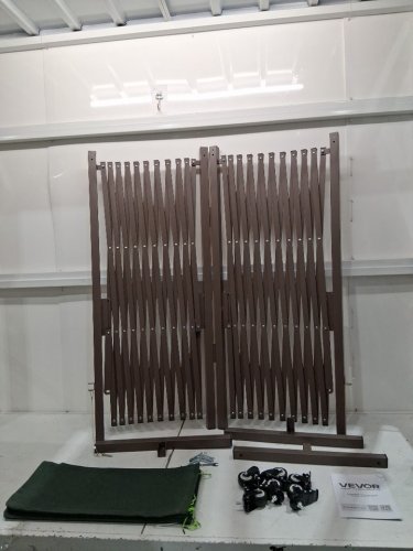 VEVOR Double Expandable Barricades with Locking Casters Portable Folding Security - 47" x 27FT - brown (model: XSJ-S-0009) image 3