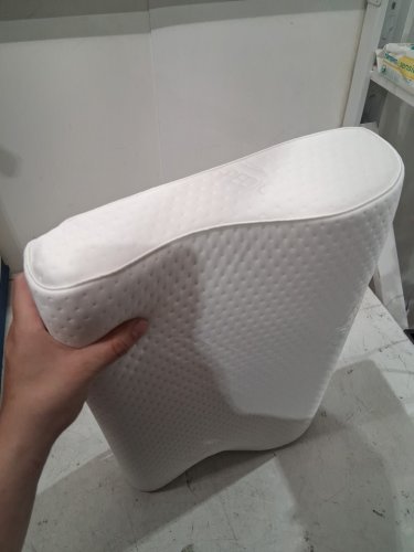 TEMPUR-PEDIC memory foam cervical ergonomic NECK PILLOW - STANDARD 20" x 12.5" x 5" - WHITE image 4