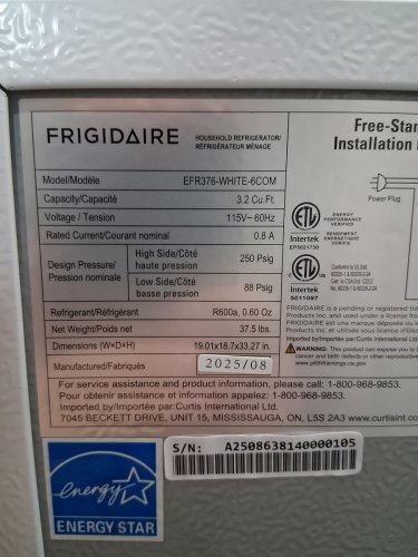 Frigidaire Retro Bar Fridge with Side Bottle Opener - 19" x 18.7" x 33.3" - White (Model: EFR376-white-6com) image 6