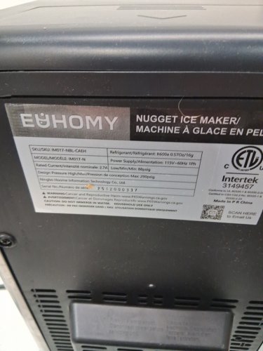 EUHOMY Self-Cleaning Countertop Nugget Ice Maker - 40Lbs/24H - Black (model: IM017-Nbl-caeh) image 5