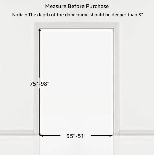 unipaws extra tall wide opening pet gate - 75" tall, 35" to 51" wide - white - (model: uh5256) image 3