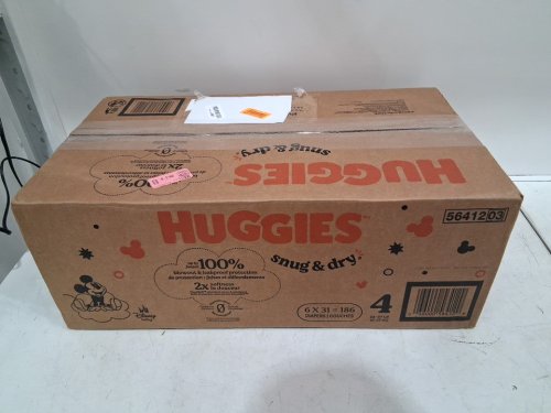 186PK HUGGIES SNUG AND DRY DIAPERS - SIZE 4 image 3