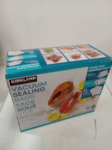57pk KIRKLAND SIGNATURE VACUUM SEALING BAGS - ASSORTED SIZES - CLEAR - (MODEL: 8122017) image 2