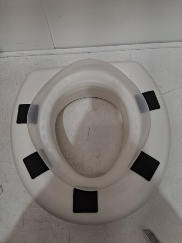 HEALTHSMART PORTABLE ELEVATED ROUND TOILET SEAT RISER WITH SLIP RESISTANT PADS - 5" RAISED - WHITE (MODEL: 522-1508-1901) image 4