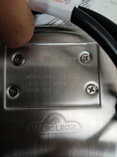 NAPOLEON HEAVY DUTY ROTISSERIE KIT FOR LARGE GRILLS - Prestige Pro 500, Lex485 and Prestige 500 SERIES NAPOLEON GRILLS - STAINLESS STEEL (MODEL: CS-6032) image 4