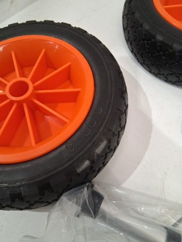 ALUMINUM FOLDABLE KAYAK DOLLY/TRAILER CART - 10" WHEELS/280LBS MAX - BLACK/ORANGE - (MODEL: Y02017) image 4