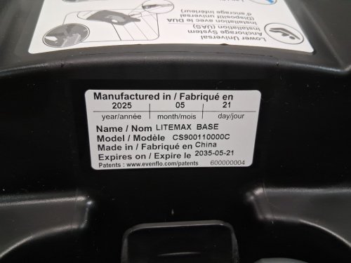 EVENFLO LITEMAX INFANT CAR SEAT BASE - BLACK (MODEL: cs900110000c) image 4