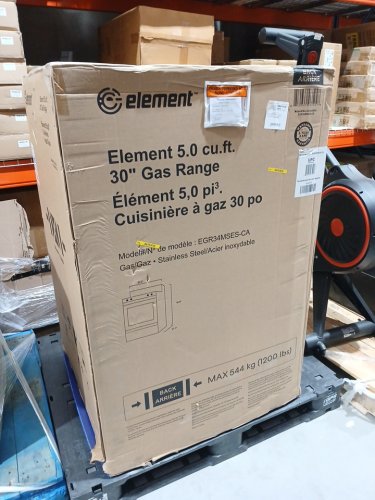 Element Stainless Steel Gas Range Stove and Oven - 30" - 5 Cu.FT - Silver/Black (Model: egr34mses-ca) image 2