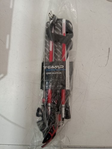 2pk Camp USA adjustable Sonic Alu Plus HIKING Poles - 45" TO 53" - BLACK/RED/WHITE image 2