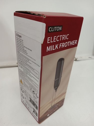 2PC Cliton Battery Powered Milk frother with stainless steel stand - White image 3