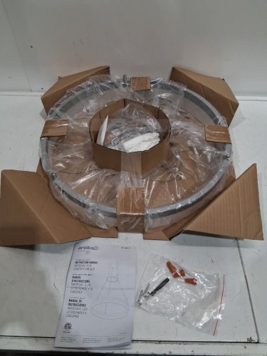 Artika Optical Ring LED Pendant Light Fixture-19.68" x 72"-white/silver- (model:rg25wc-sl) image 3