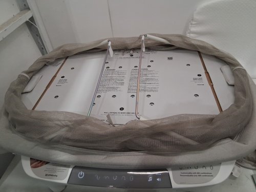 uppababy soma charlie smart bassinet with adjustable height, 5 motions, 5 speeds, 4 sounds with motionsync technology - sand melange (model: 2101-ROS-US-CHR) image 6