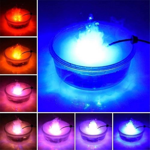 Halloween Witches Cauldron Mist Maker with 12 Colour Changing LED Settings - 5" - Black (Model: GJL1) image 2