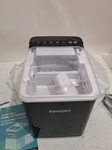 EUHOMY SELF-CLEANING BULLET COUNTERTOP ICE MAKER WITH ICE SCOOP - MAKES 27LB PER DAY - BLACK (MODEL: im021-bbl-caeh / IMB1008CA-UL) image 5