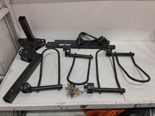 YOUNG ELECTRIC 2-BIKE HITCH MOUNTED "FAT TIRE" BICYCLE RACK - 200LBS CAPACITY - BLACK (MODEL: ‎10104095) image 3