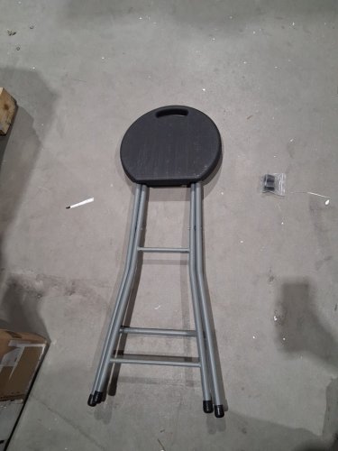 GYMAX FOLDING STOOL, PORTABLE AND SPACE SAVING - 28" - BLACK (model: NP10294-1) image 3
