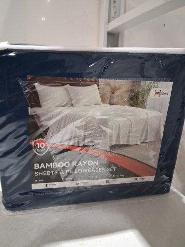 4PC Hitime Bamboo Deep Pocket Sheet Set -King  -blue image 3