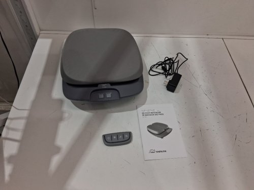 SNAILAX VIBRATION FOOT MASSAGER WITH HEAT, REMOVABLE REMOTE & WASHABLE COVER - GREY (MODEL: SL-591) image 3