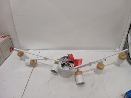 Globe Electric 6-Light Track Lighting Double Center Swivel Bar - GU10 Sockets - 50W - 42" - white (model: 64000055) image 5