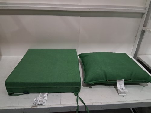 ARDEN SELECTIONS OUTDOOR DEEP SEATING CUSHION SET 24" X 24", PEACOCK BLUE GREEN TEXTURE image 4