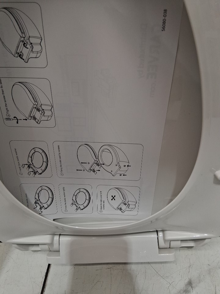 GARVEE Elongated Soft Close Toilet Seat Cover / Lid - 17" - white (Model: PHO-0R8LA399) image 4