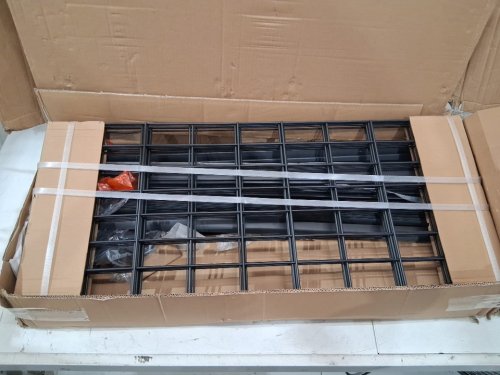 5-tier steel grid storage shelves with hanging side bags - 36" x 16" x 72" - black - (model: cd-5lg-bag-168h) image 5