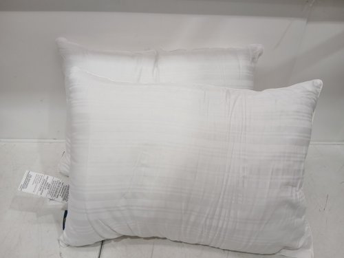 2PK SERTA Won't Go Flat medium support foam pillows - queen / 20" x 28" - white image 5
