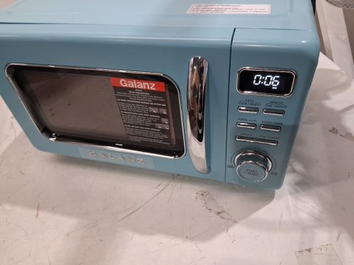 GALANZ RETRO-STYLE DIGITAL MICROWAVE OVEN - 0.7CU FT - bebop BLUE (MODEL: GLCMKZ07BER07) image 8