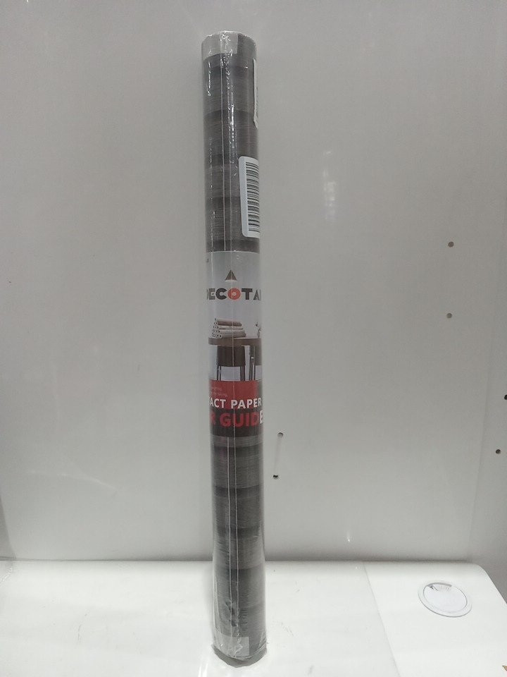 Decotalk multi-purpose adhesive contact paper - 24" x 5M - Black Slat Wood (Model: FVGP) image 4